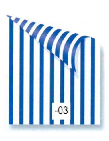 Rainbow χαρτόνι ριγέ μπλε-λευκό 2 όψεων 50x70εκ.