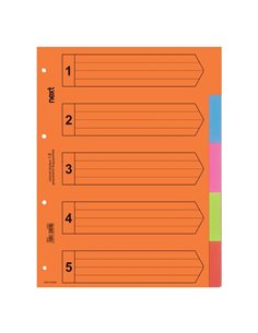 Next διαχωριστικά χάρτινα ντοσιε 1-5 Α4