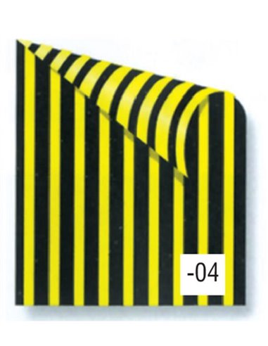 Rainbow χαρτόνι ριγέ κίτρινο-μαύρο 2 όψεων 50x70εκ.