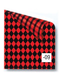 Rainbow χαρτόνι καρό μαύρο-κόκκινο 2 όψεων 50x70εκ.