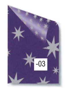 Rainbow χαρτόνι μωβ με ασημί αστέρια 50x70εκ.