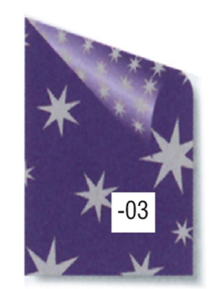 Rainbow χαρτόνι μωβ με ασημί αστέρια 50x70εκ.