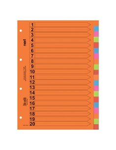 Next διαχωριστικά χάρτινα ντοσιέ 1-20 Α4