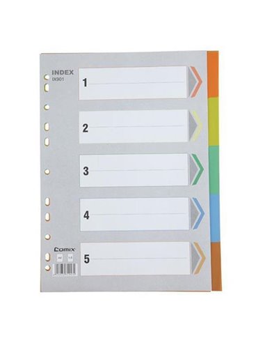 Comix διαχωριστικά πλαστικά ντοσιέ Α4 1-5 θέματα