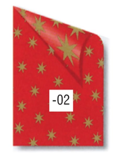 Rainbow χαρτόνι κόκκινο με χρυσά αστέρια 50x70εκ.