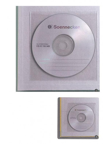Αυτοκόλλητη θήκη CD με καπάκι Υ12,9x13εκ. (100τεμ.)