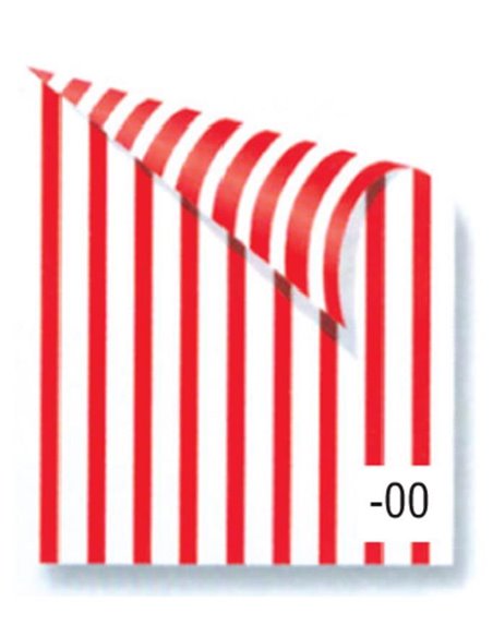 Rainbow χαρτόνι ριγέ λευκό-κόκκινο 2 όψεων 50x70εκ.