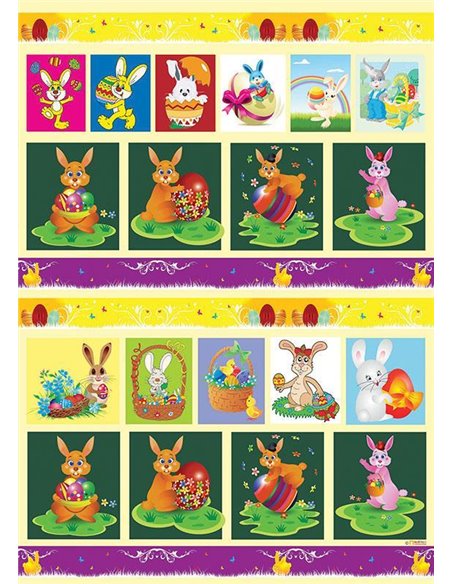 Χαρτόνι "αβγά με λαγουδάκια" 50x70εκ. 300γρ.