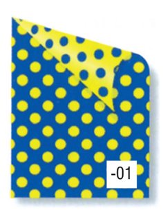 Rainbow χαρτόνι πουά κίτρινο-μπλε 2 όψεων 50x70εκ.