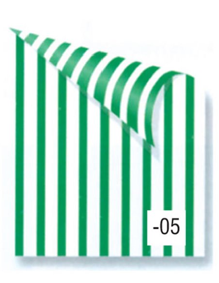 Rainbow χαρτόνι ριγέ πράσινο-λευκό 2 όψεων 50x70εκ.