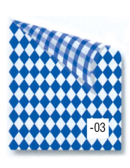 Rainbow χαρτόνι καρό μπλε-λευκό 2 όψεων 50x70εκ.