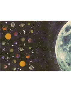 Rainbow χαρτόνι "πλανήτες-σελήνη" 300γρ. 50x70εκ.