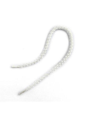 Κορδόνι για χερούλι τσάντας 35εκ., με πλαστικούς ακροδέκτες,  λευκό
