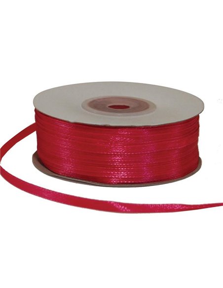 Κορδέλα σατέν διπλής όψης με ούγια φουξ 3χιλ.x100μ.