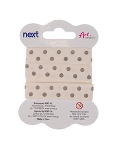 Κορδέλα πουά βαμβακερή 1.5εκ. x 2 μέτρα