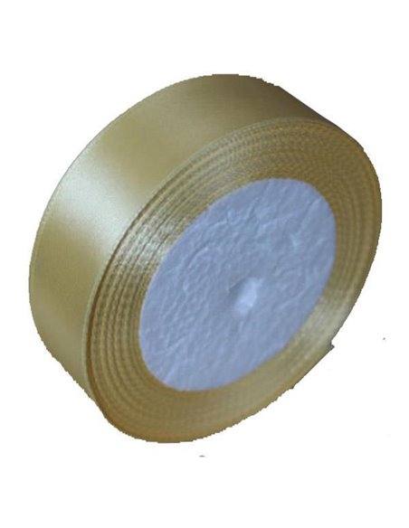 Κορδέλα σατέν με ούγια μπεζ 2,5εκ. x 22μ.