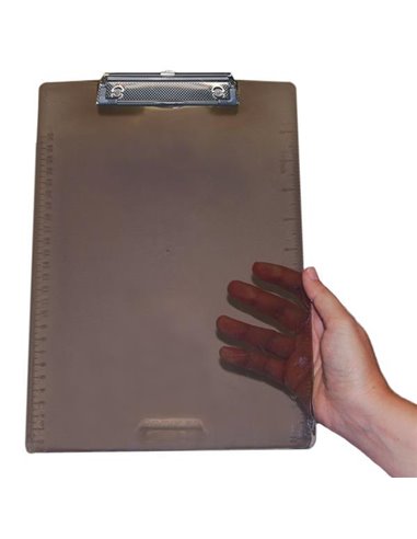 Comix πινακίδα, γκρι διάφανη, Α4, με πιάστρα, 31,6x22.8εκ.