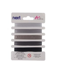 Κορδέλα σατέν γκρι 1εκ. χ 1 μέτρο