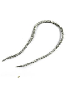 Κορδόνι για χερούλι τσάντας 35εκ., με πλαστικούς ακροδέκτες,  ασημί-γκρι