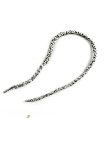 Κορδόνι για χερούλι τσάντας 35εκ., με πλαστικούς ακροδέκτες,  ασημί-γκρι