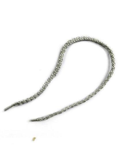 Κορδόνι για χερούλι τσάντας 35εκ., με πλαστικούς ακροδέκτες,  ασημί-γκρι