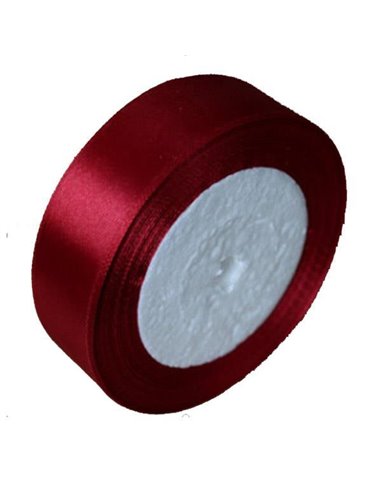 Κορδέλα σατέν με ούγια μπορντώ 2,5εκ. x 22μ.