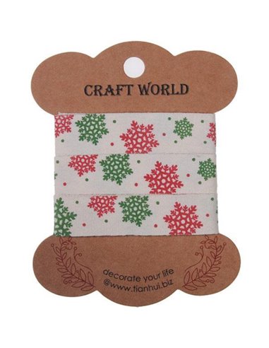 Κορδέλα χιονονιφάδες  1,5εκ. x 2 μέτρα