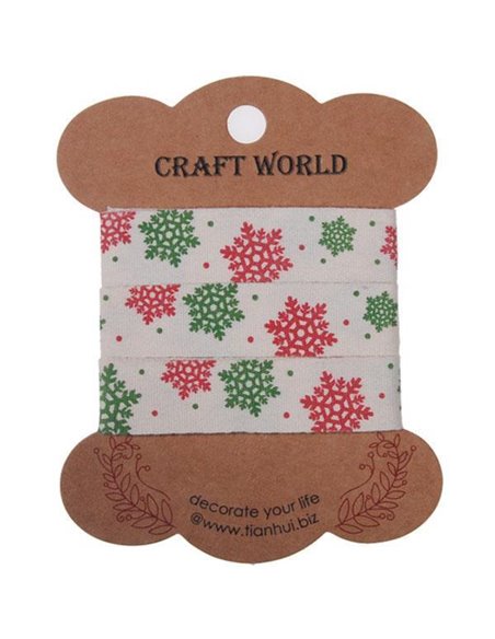 Κορδέλα χιονονιφάδες  1,5εκ. x 2 μέτρα