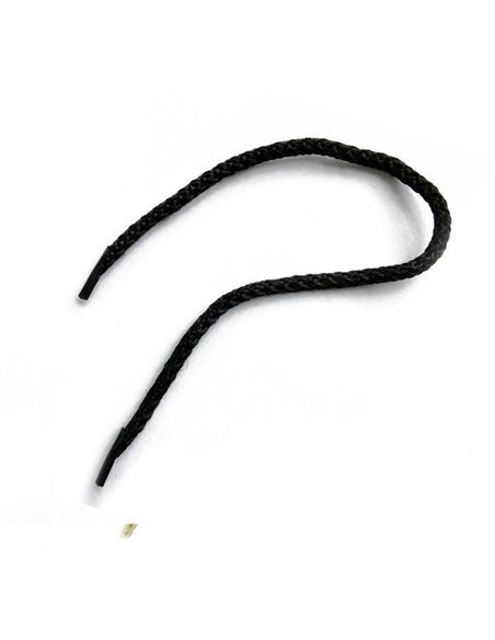 Κορδόνι για χερούλι τσάντας 35εκ., με πλαστικούς ακροδέκτες,  μαύρο