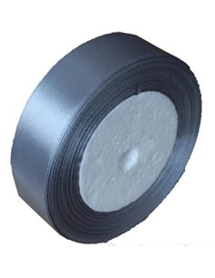 Κορδέλα σατέν με ούγια γκρι 2,5εκ. x 22μ.