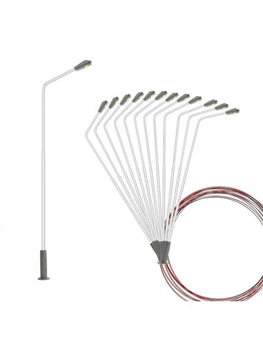 Φωτιστικό μακέτας μεταλλικό 1:75 θερμό φως Υ14.2εκ.