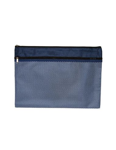 Τσαντάκι με φερμουάρ - θήκη μπλε Α4 Y33,5x24,5εκ