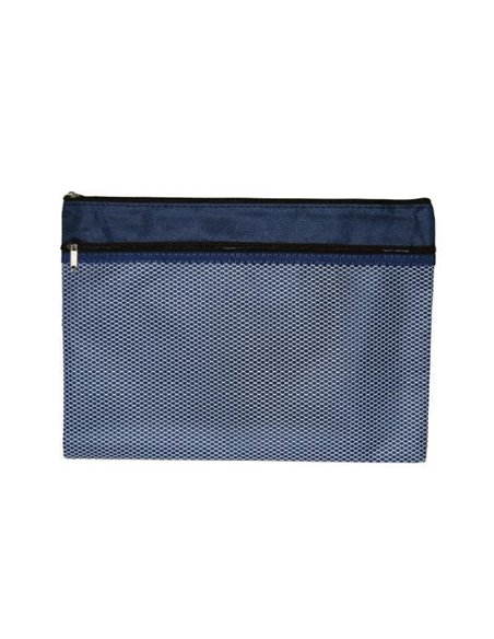 Τσαντάκι με φερμουάρ - θήκη μπλε Α4 Y33,5x24,5εκ