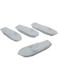 Βάρκες πλαστικές μακέτας μήκος 6,5εκ. (4 τεμ.)