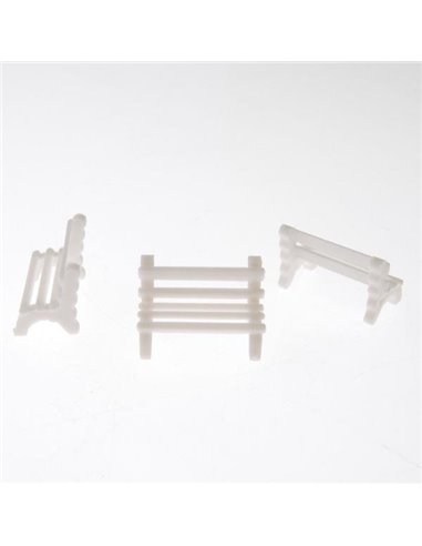 Παγκάκια μακέτας πλαστικά 1:200 μήκος 1,2εκ. (5 τεμ.)