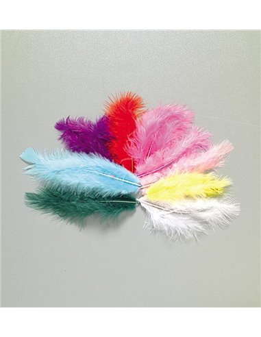 Φτερά μαραμπού 6-10εκ.. 120τεμ. σε διάφορα χρώματα
