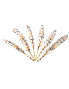 Φτερά χήνας χρωματισμένα με μοτίβα, 15-17 εκ., 6τεμ. σε blister