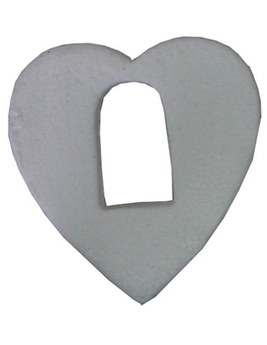 Καρδιά πολυστιρένης-φελιζόλ με τρύπα 8,5x9x1.5εκ.