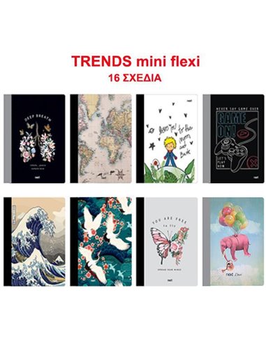 Next trends τετρ. mini flexi 8x12εκ. 64φ.