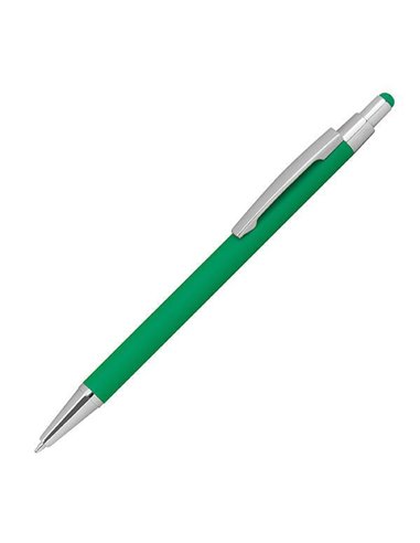Στυλό - touch pen μεταλλικό με λαστιχένια επίστρωση πράσινο Υ14,5xØ0,8εκ.