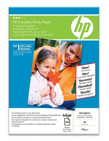 Everyday Photo Paper HP Semi Gloss A4 100Shts 200g