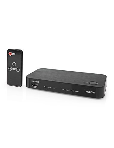 NEDIS ACON3455AT DIGITAL AUDIO CONVERTER 2-WAY IN: DCPOWER/3xHDMI - OUT: 1x3.5mm/1xTOSLINK/2xHDMI