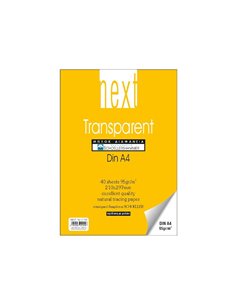 Next μπλοκ διαφάνεια 95γρ. Α4 40φύλλων