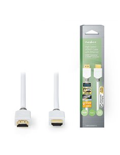 NEDIS CVBW34000WT15 HIGH SPEED HDMI CABLE WITH ETHERNET 4K at 60Hz 18Gbps 1.50m White