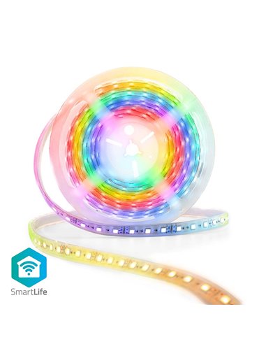 NEDIS WIFILS51CRGB SMARTLIFE FULL COLOUR LED STRIP 5000mm IP65 700lm