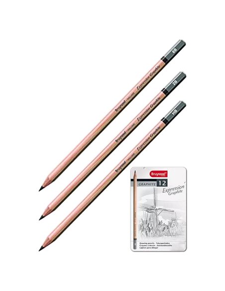 Talens bruynzeel σετ 12 μολύβια σχεδίου σε μεταλλική κασετίνα