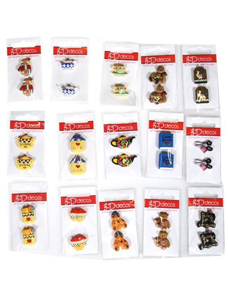 Αυτοκόλλητα τρισδιάστατα "Κουζίνα-Μαγειρική" 15 σχέδια 20x26χιλ.