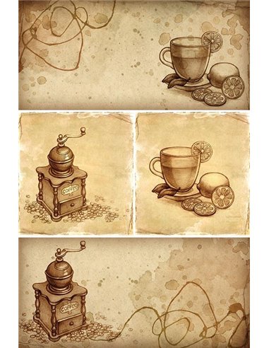 Χαρτί decoupage "coffee time" 32x48εκ.