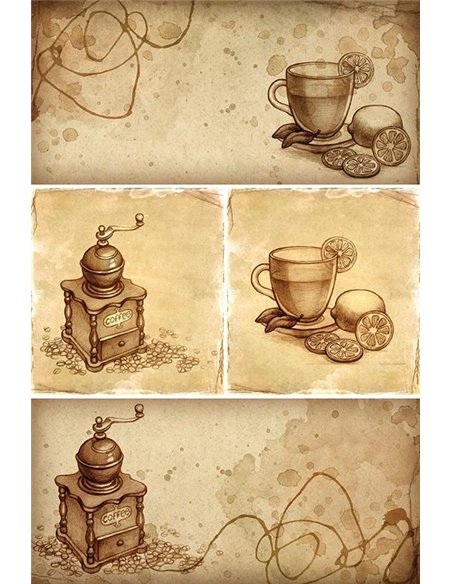 Χαρτί decoupage "coffee time" 32x48εκ.