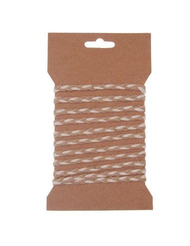 Σχοινί κάνναβης φυσικό-λευκό 6χιλ. x2μ.